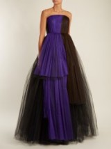 DELPOZO Strapless tiered silk-blend tulle gown ~ fairy tail gowns