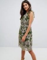 Tresophie Embrodered Frill Dress / green floral dresses