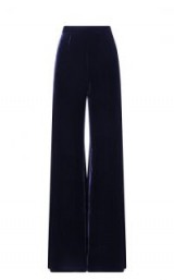 Roland Mouret UPPINGHAM TROUSERS – navy blue velvet evening pants