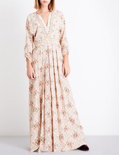 VILSHENKO Anna Maria floral-print silk midi dress