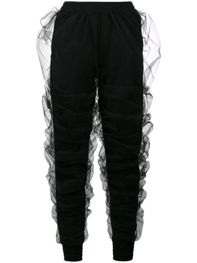 Y / Project Draped Tulle Sweatpants ~ casual luxe