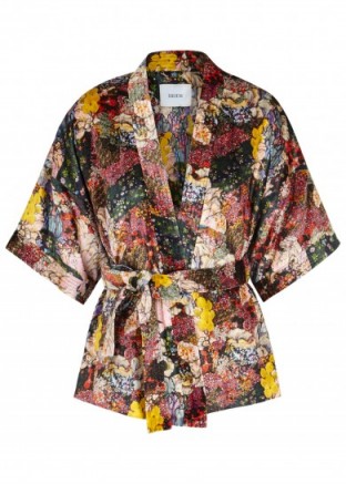 ERDEM Zeta printed velvet kimono jacket