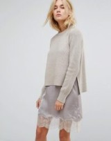 All Saints Eloise Jumper Dress with Lace Slip