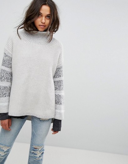 All Saints Keats Oversized Funnel Neck Jumper | chunky jumpers