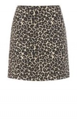 WAREHOUSE ANIMAL JACQUARD SKIRT | leopard print skirts