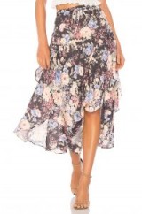 AUGUSTE DAHLIA CASCADE SKIRT | floral asymmetric skirts