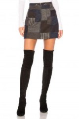 BCBGMAXAZRIA MOLLEE SKIRT | blue patchwork style mini skirts