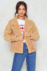 NASTY GAL Bear Witness to This Faux Suede Jacket – tan winter jackets