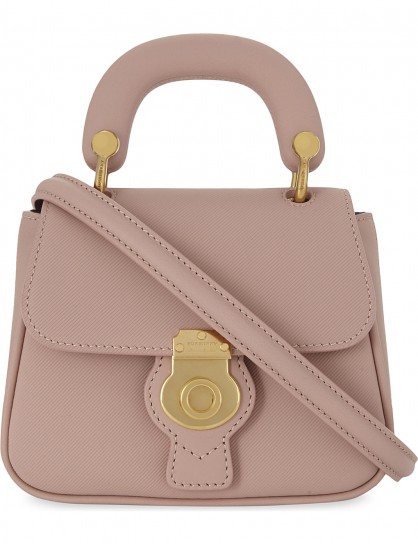 BURBERRY DK88 Trench leather mini cross-body bag – small rose-pink handbag