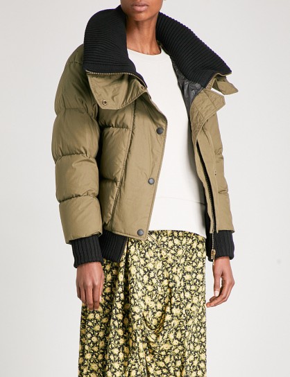 BURBERRY Greenlaw quilted cotton down jacket ~ stylish olive-green padded jackets ~ winter style