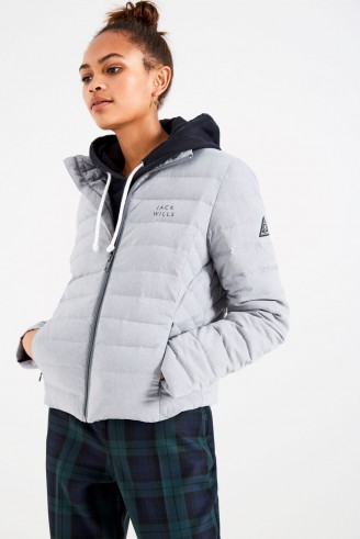 JACK WILLS CARTMELL LIGHTWEIGHT DOWN PUFFER – grey puffa jackets