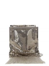 JIMMY CHOO Celeste chainmail shoulder bag / shiny fringed bags