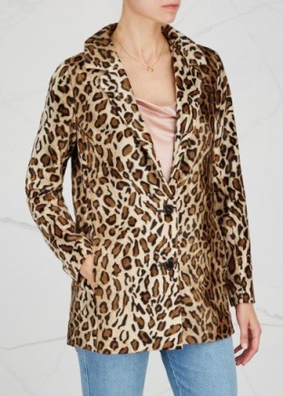 VELVET BY GRAHAM & SPENCER Celine leopard-print faux fur coat ~ glamorous animal print coats