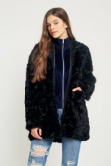 Cheap Monday Ostent Faux Fur Coat / black fluffy winter coats