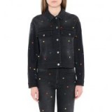 Stella McCartney Denim Heart Embroidery Jacket | casual black jackets
