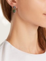 SELIM MOUZANNAR Diamond, tsavorite, tanzanite & gold Mina earrings ~ luxe jewellery