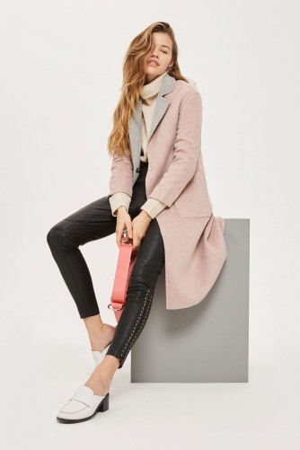 TOPSHOP Double Faced Coat – pink reversible coats