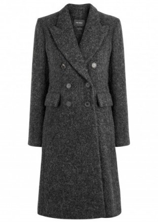 ISABEL MARANT Easton wool and alpaca blend coat ~ smart grey double breasted coats