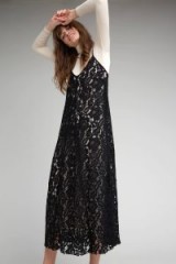 Otto D’Ame Emerley Layered Lace Cami Dress | black floral lace slip dresses