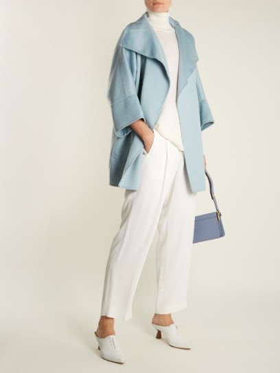 MAX MARA Fattore coat ~ chic pale blue coats ~ effortless style outerwear