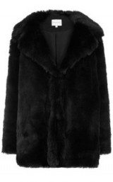 Warehouse FAUX FUR COAT | glamorous black coats | glam winter jackets