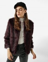 Stradivarius Faux fur jacket / fluffy purple jackets