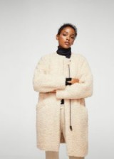 Mango Faux shearling coat BOREAL / ecru-cream coats