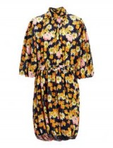 JOSEPH Field Floral Crepe de Chine Owen Dress / drawstring hem dresses