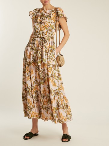 LA DOUBLEJ EDITIONS Floral-print stretch-woven dress