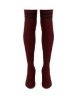 TABITHA SIMMONS Irina over-the-knee sock boots | burgundy over the knee winter boots