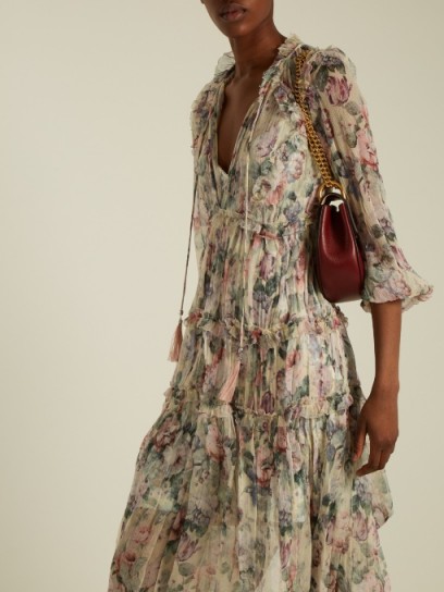 ZIMMERMANN Jasper floral-print silk-chiffon dress ~ beautiful boho