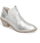 KELSI DAGGER BROOKLYN Kenmare Bootie / shiny silver metallic leather booties