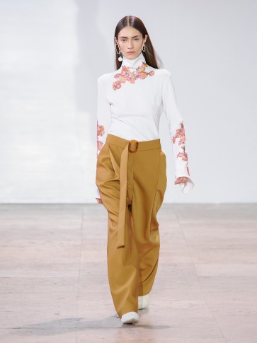 ELLERY Kool Aid high-rise trousers ~ relaxed camel pants