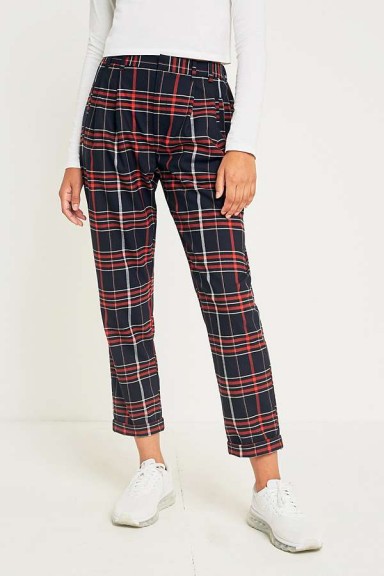 Light Before Dark Red and Blue Checked Trousers