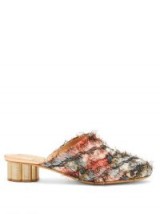 SALVATORE FERRAGAMO Livornov column-heel mules | multicoloured metallic thread mule