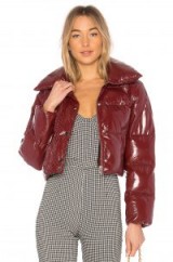 LPA PUFFER JACKET 600 | shiny cherry red padded jackets | high shine puffa | winter luxe