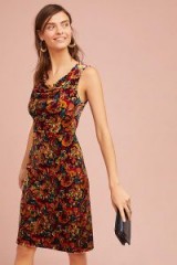 Moulinette Soeurs Mahlia Printed Velvet Column Dress / floral dresses