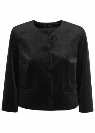 MAX MARA STUDIO Malaga black velvet jacket ~ little black jackets