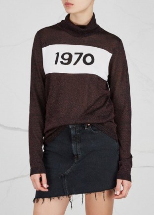 BELLA FREUD 1970 metallic fine-knit jumper