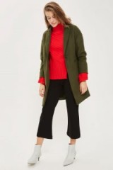 TOPSHOP Millie Relaxed Fit Coat – khaki coats