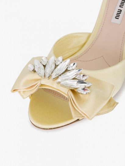 Miu Miu Embellished Kitten Heel Sandals