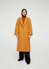 MANGO Mohair wool-blend coat CARLA – ochre oversized coats