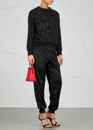 ALICE + OLIVIA Pete faux pearl-embellished trousers ~ chic cuffed pants