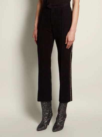 ISABEL MARANT Philea crystal-embellished cropped trousers