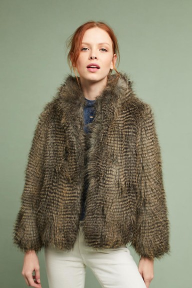 Seen Worn Kept Reilly Faux Fur Coat | glamorous winter coats | glam jackets
