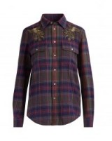 POLO RALPH LAUREN Relaxed Fit Plaid Bird Shirt / purple embellished tartan check shirts