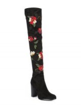 SAM EDELMAN embroidered knee-length boots / floral over the knee boot