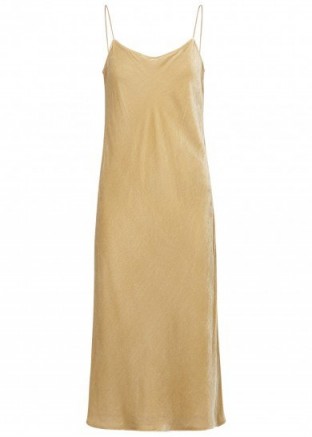 VINCE Sand velvet dress ~ neutral slip dresses