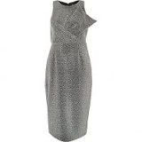 River Island Silver metallic glitter bow bodycon dress – glittering party dresses