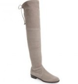 STUART WEITZMAN Lowland Topo Suede Over the Knee Boot | long flat winter boots